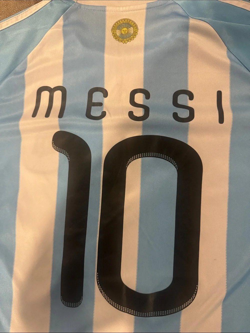 adidas Argentina #10 Messi Soccer Jersey - Light Blue & White